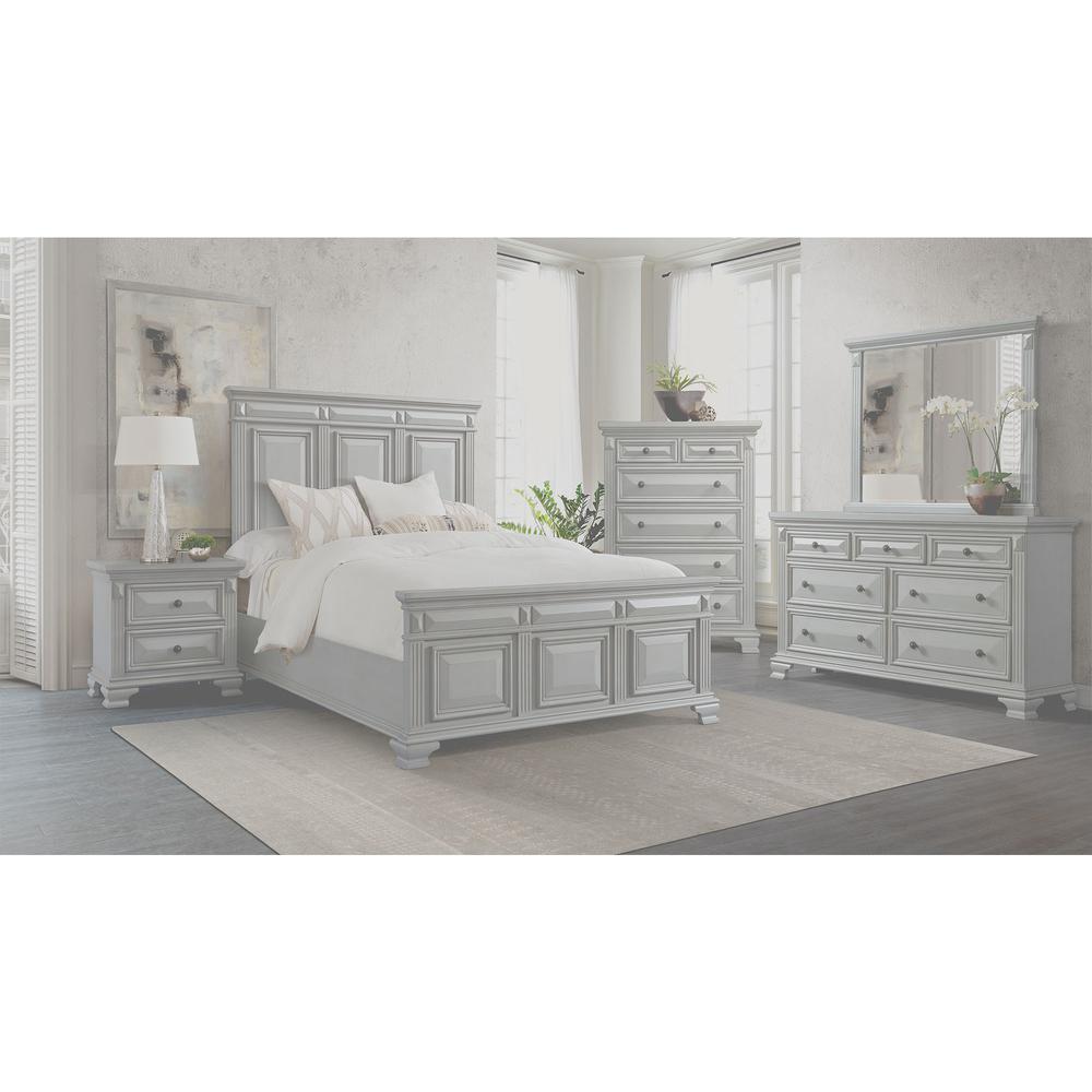 Picket House Furnishings Trent 2-Drawer Nightstand in Antique Grey. Picture 4