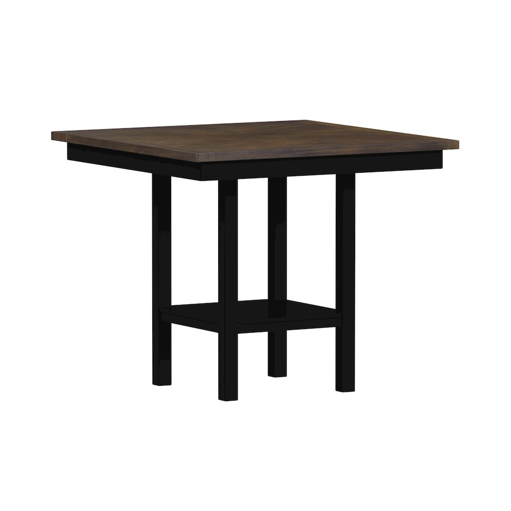Gill 5PC Counter w/Table & 4 UPH Seat/Wood Back Chairs in Medium Brown & Black. Picture 3