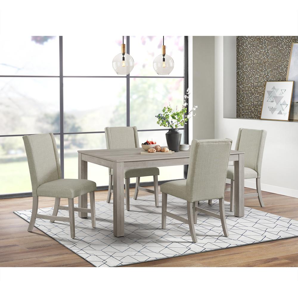 Holmes Dining Side Chair with Heirloom Fabric in White (2 Per Carton). Picture 2