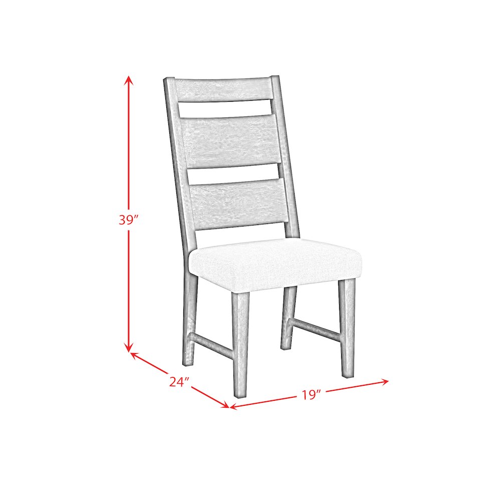 Rizzo Wood Back Dining Side Chair with Beige Linen in Dark Espresso (2 Per Cart). Picture 6