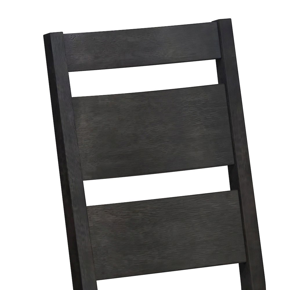 Rizzo Wood Back Dining Side Chair with Beige Linen in Dark Espresso (2 Per Cart). Picture 4