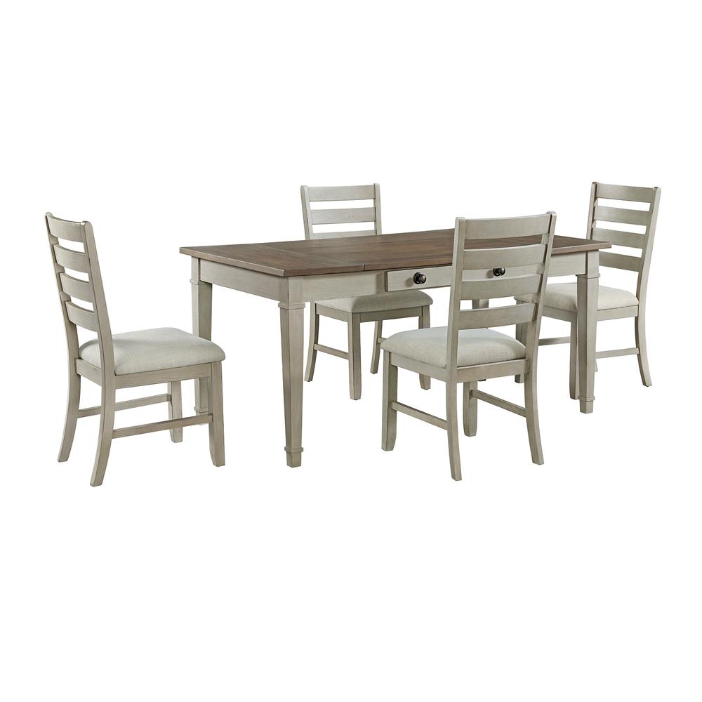 5PC Standard Height Dining Set -Rectangular Table and Four Chairs. Picture 1