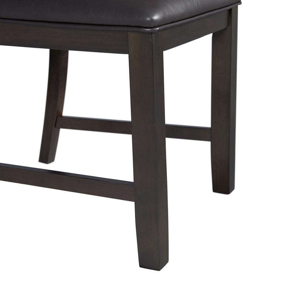Taylor Standard Height Faux Leather Side Chair Set in Walnut. Picture 4