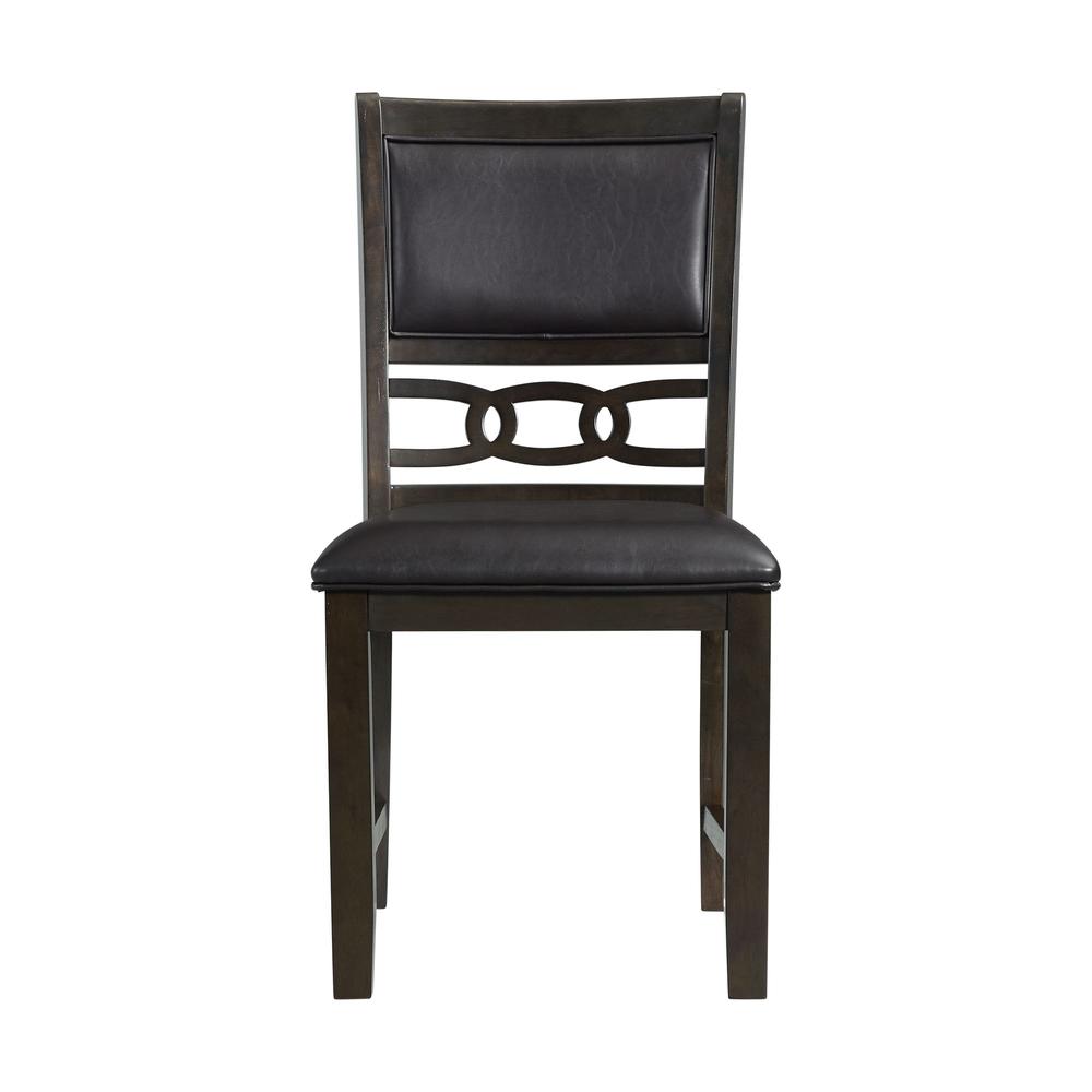Taylor Standard Height Faux Leather Side Chair Set in Walnut. Picture 9