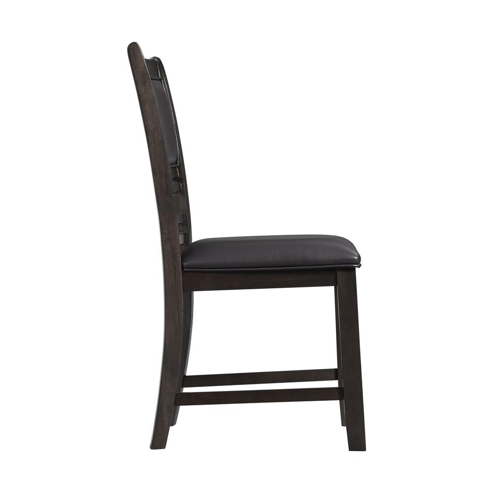 Taylor Standard Height Faux Leather Side Chair Set in Walnut. Picture 10