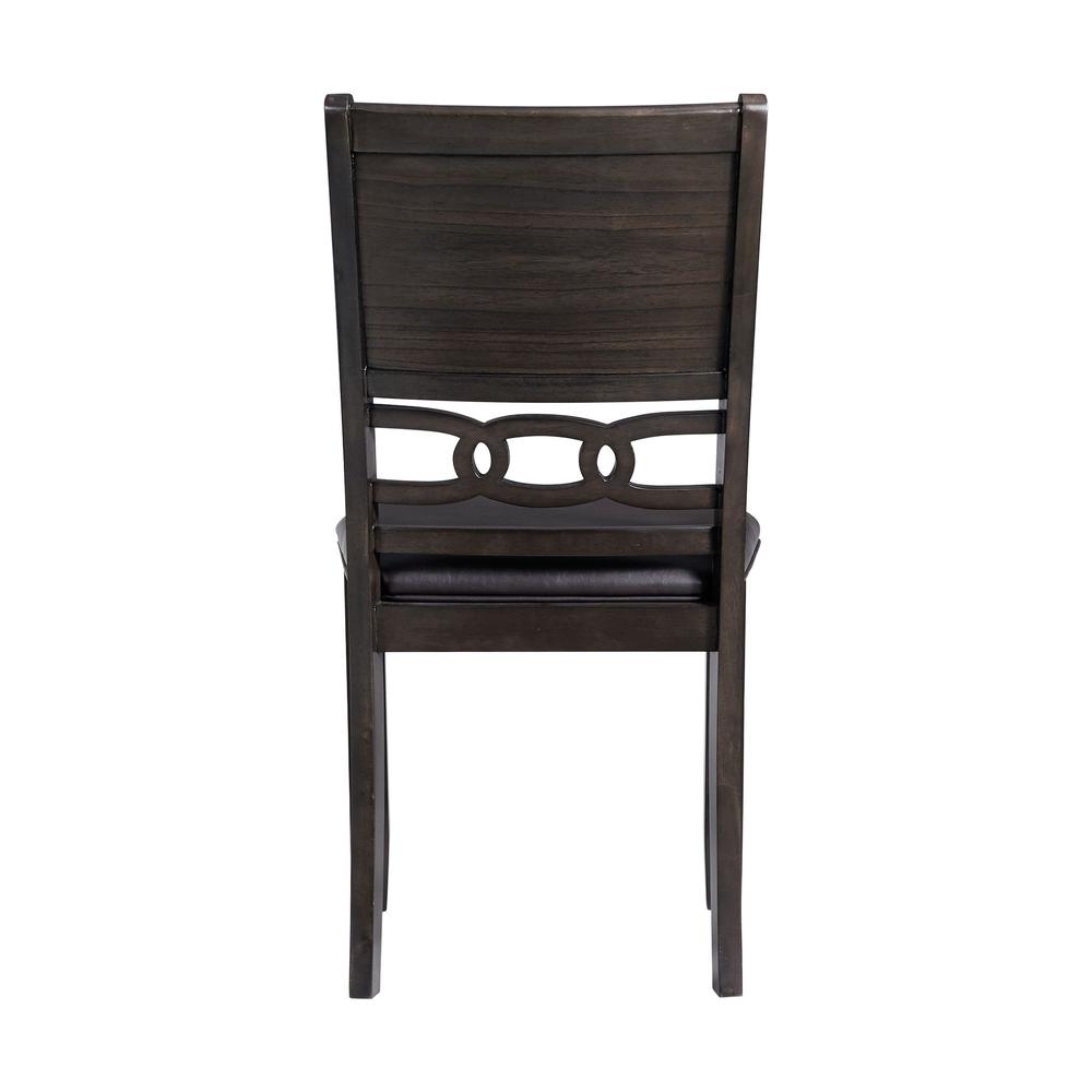 Taylor Standard Height Faux Leather Side Chair Set in Walnut. Picture 11