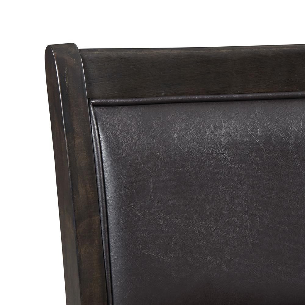 Taylor Standard Height Faux Leather Side Chair Set in Walnut. Picture 14