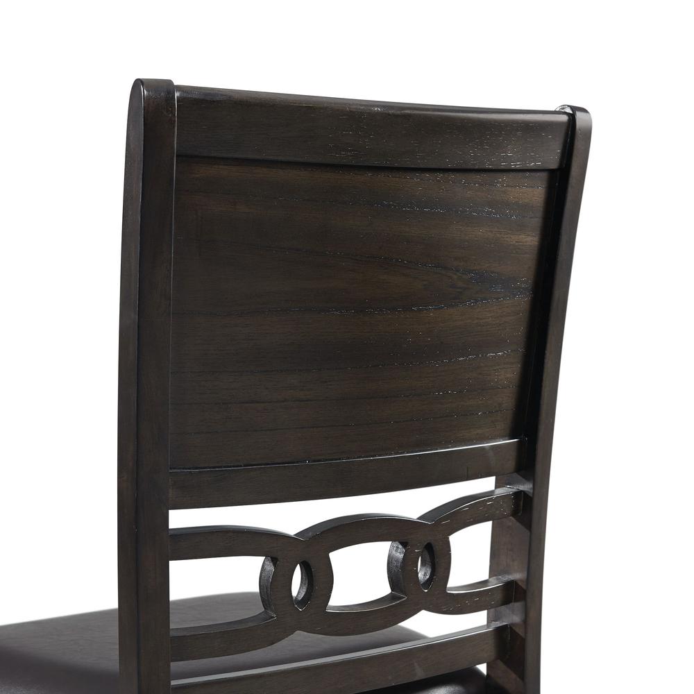 Taylor Standard Height Faux Leather Side Chair Set in Walnut. Picture 15
