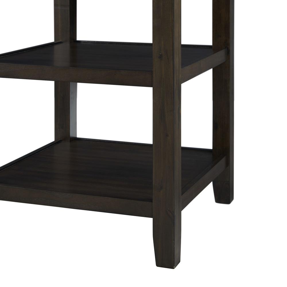 Counter Height 5PC Dining Set-Table and Four Faux Leather Side Chairs in Walnut. Picture 4