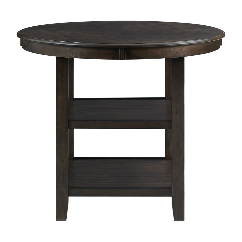 Counter Height 5PC Dining Set-Table and Four Faux Leather Side Chairs in Walnut. Picture 14