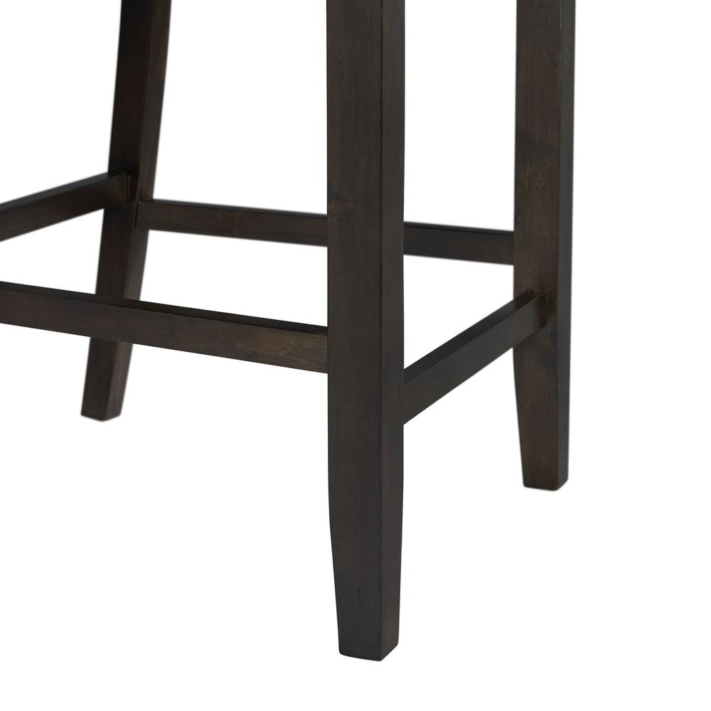 Taylor Counter Height Faux Leather Side Chair Set in Walnut. Picture 4