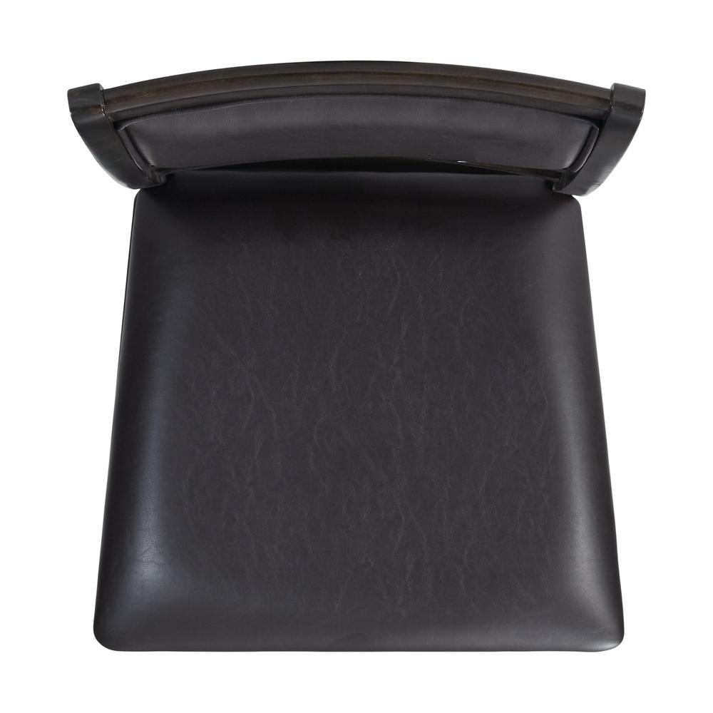 Taylor Counter Height Faux Leather Side Chair Set in Walnut. Picture 13