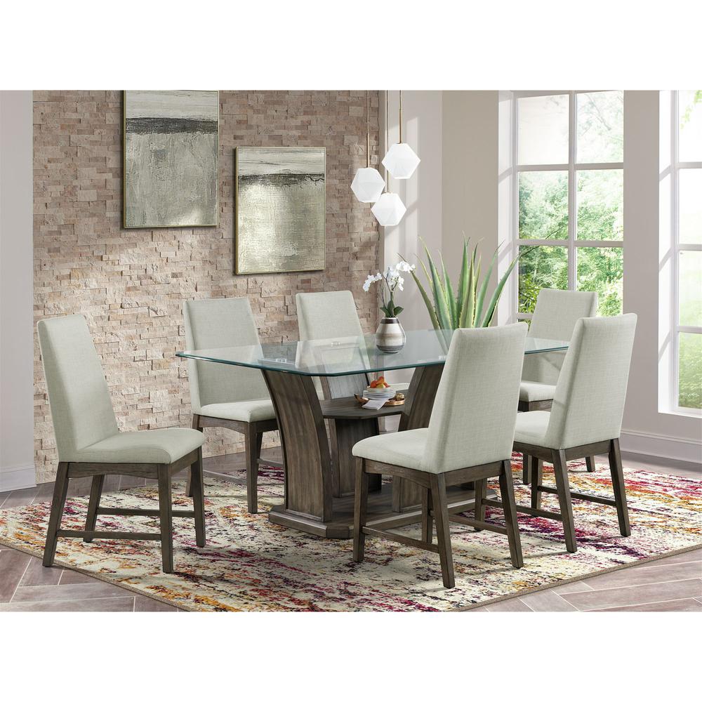 Picket House Furnishings Simms Dining Side Chair in Grey. Picture 3