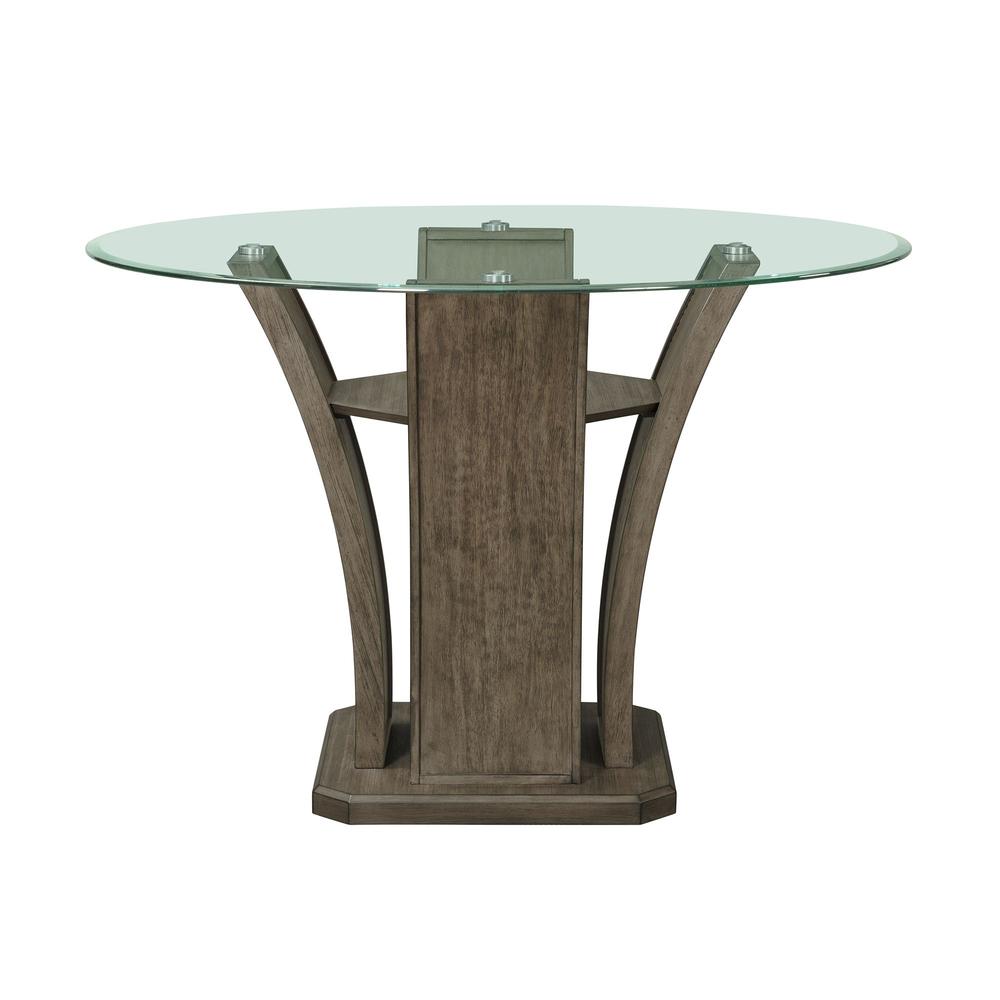 Simms Round Counter Dining Table in Grey. Picture 1