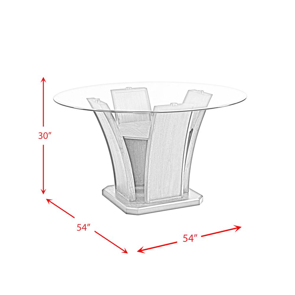 Simms Round Dining Table in Grey. Picture 8