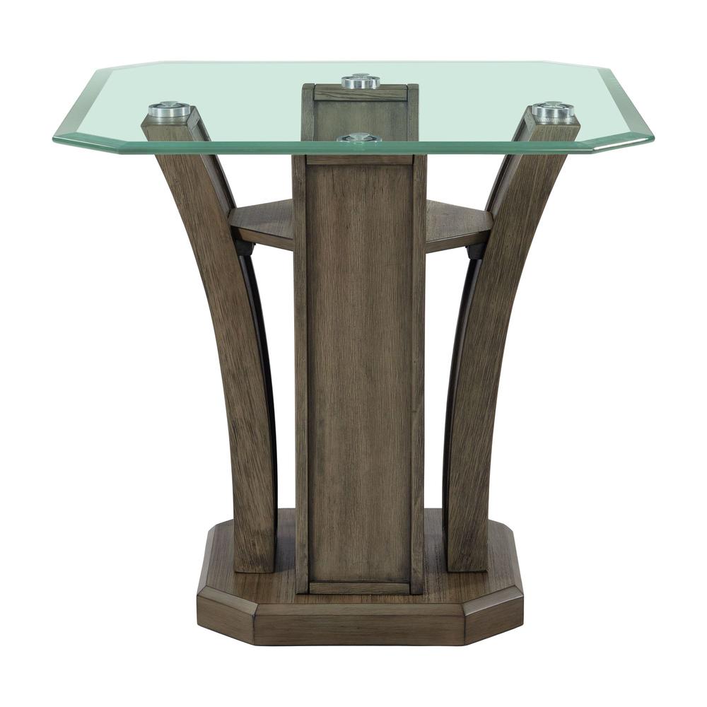 Simms Square End Table in Grey. Picture 4