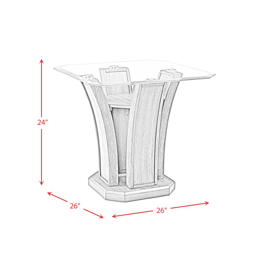Simms Square End Table in Grey. Picture 6