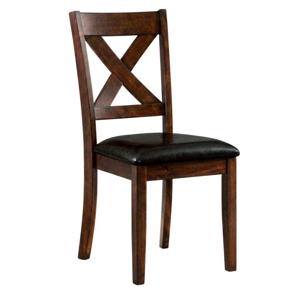 Polyester Transitional Style Standard Height Dining Side Chair, Espresso. Picture 4