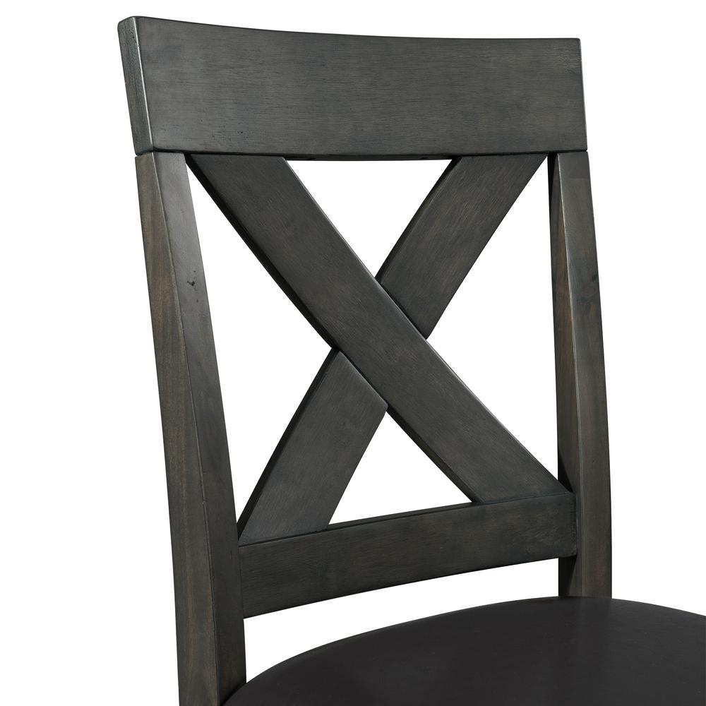 Alexa 7PC Counter Height Dining Set in Gray. Picture 4