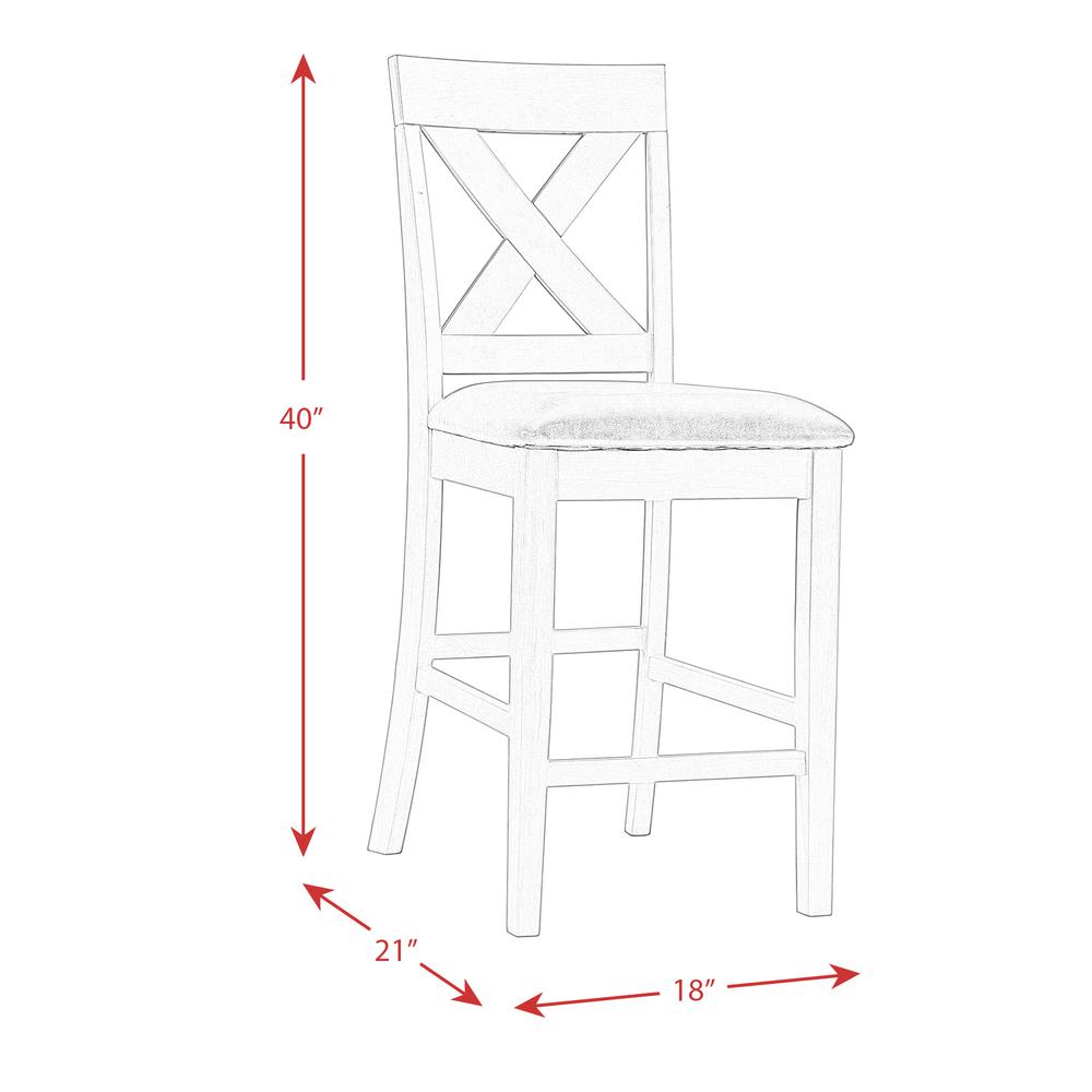 Alexa 7PC Counter Height Dining Set in Gray. Picture 9