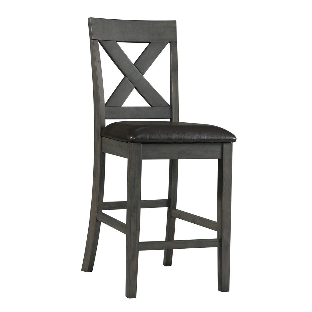 Alexa 7PC Counter Height Dining Set in Gray. Picture 13