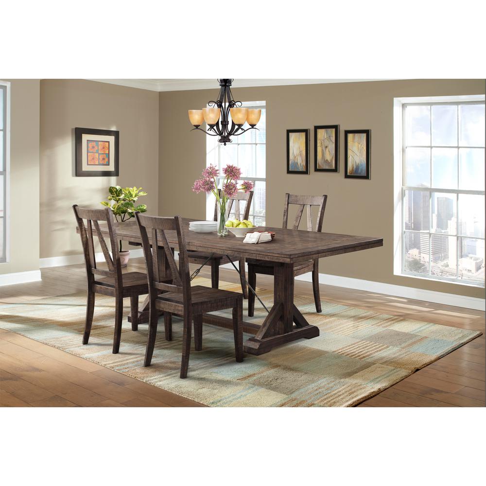 Flynn 5PC Dining Set-Table & 4 Wooden Side Chairs. Picture 1