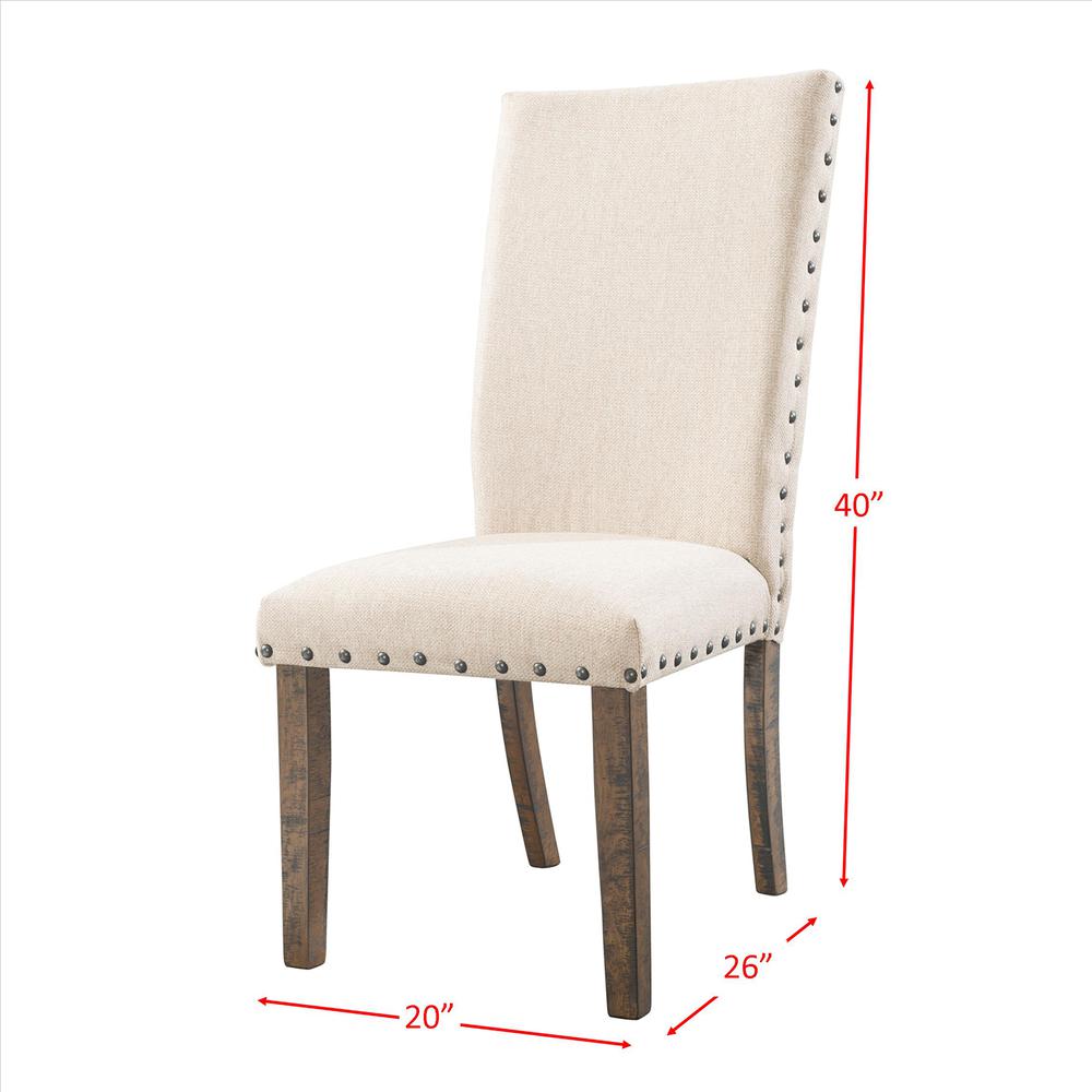 Dex 5PC Dining Set-Table, 4 Upholstered Side Chairs. Picture 3