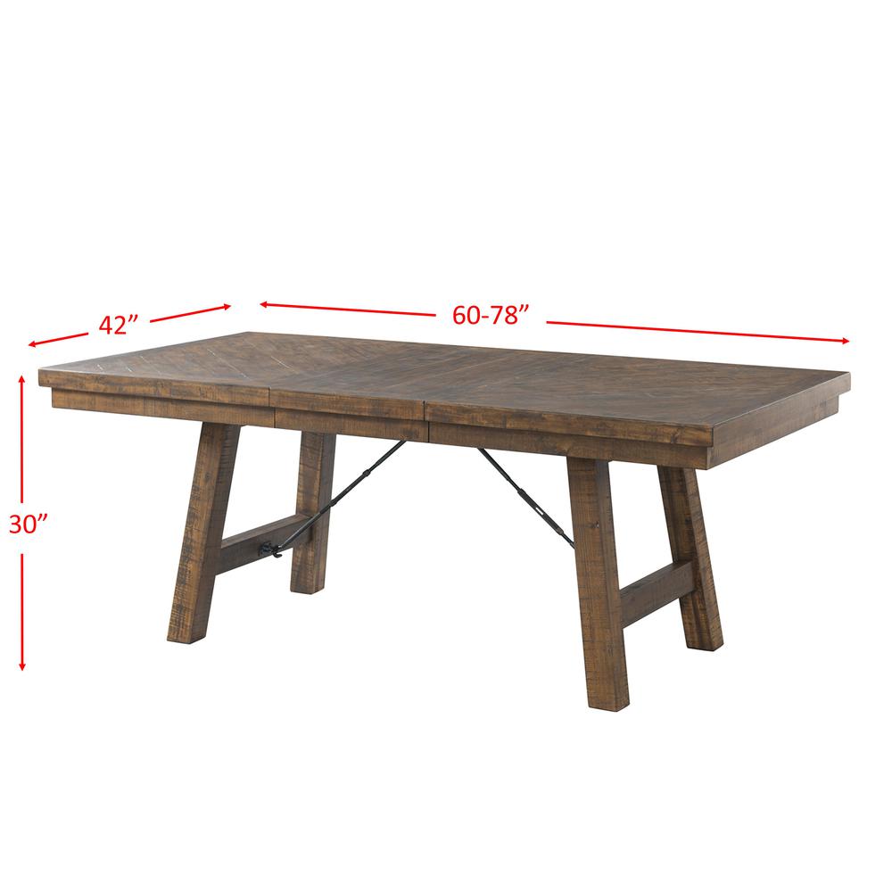 Dex 6PC Dining Set-Table, 4 Upholstered Side Chairs & Bench. Picture 4