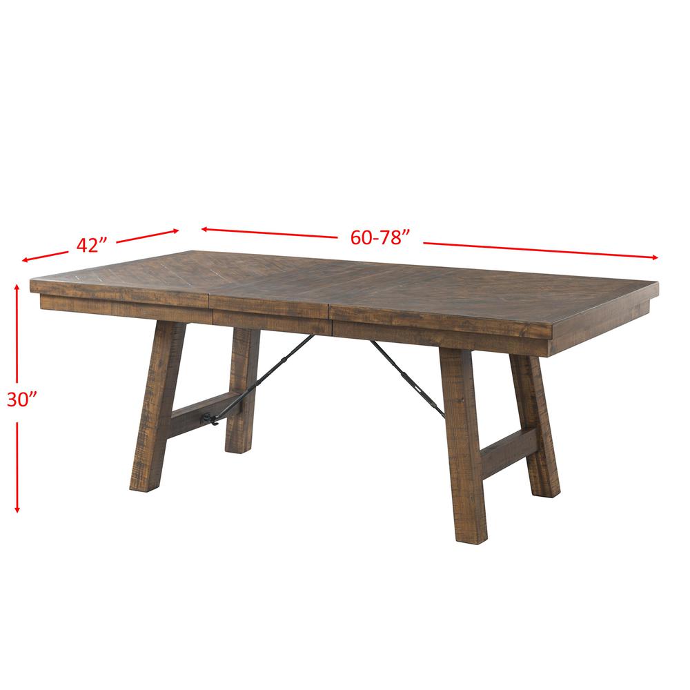 Dex 6PC Dining Set- Table, 4 Ladder Side Chairs & Bench. Picture 3