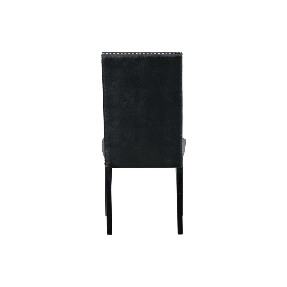 Pia Faux Leather Side Chair Set in Black. Picture 8