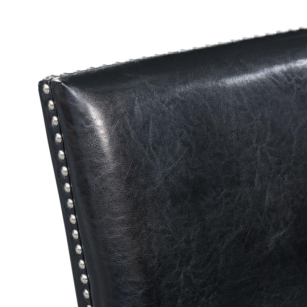 Pia Faux Leather Side Chair Set in Black. Picture 11