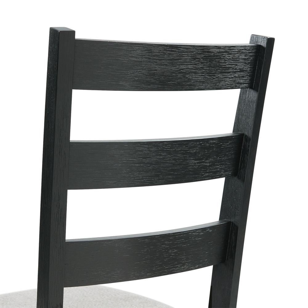 Tuttle 3PC Drop Leaf Dining Set in Gray-Table & Two Chairs. Picture 6