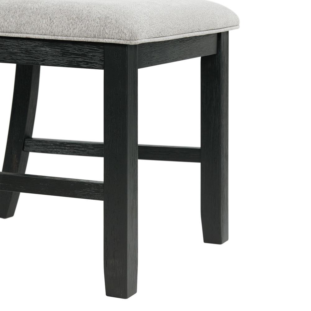 Tuttle 3PC Drop Leaf Dining Set in Gray-Table & Two Chairs. Picture 8