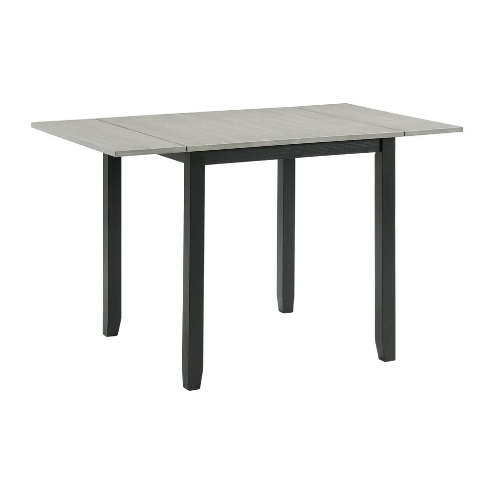 Tuttle 3PC Drop Leaf Dining Set in Gray-Table & Two Chairs. Picture 12