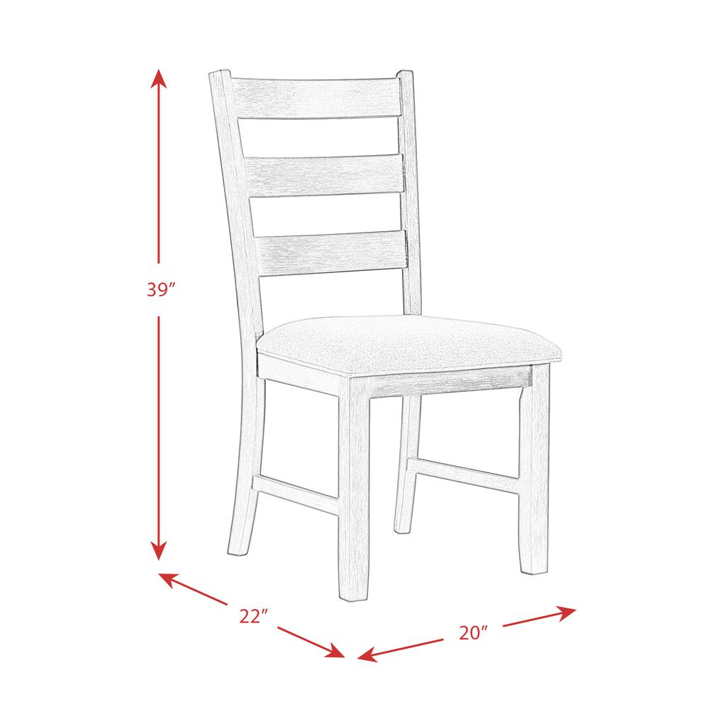Tuttle 3PC Drop Leaf Dining Set in Gray-Table & Two Chairs. Picture 13