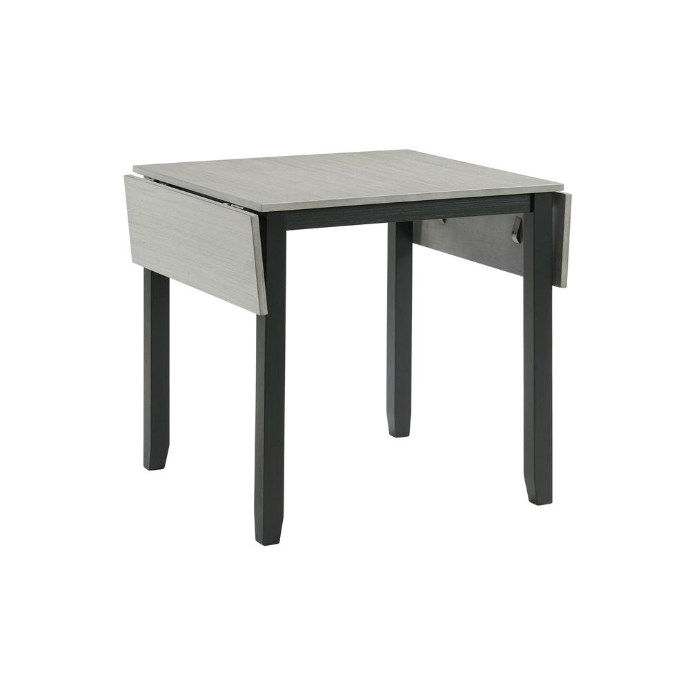 Tuttle 3PC Drop Leaf Dining Set in Gray-Table & Two Chairs. Picture 14