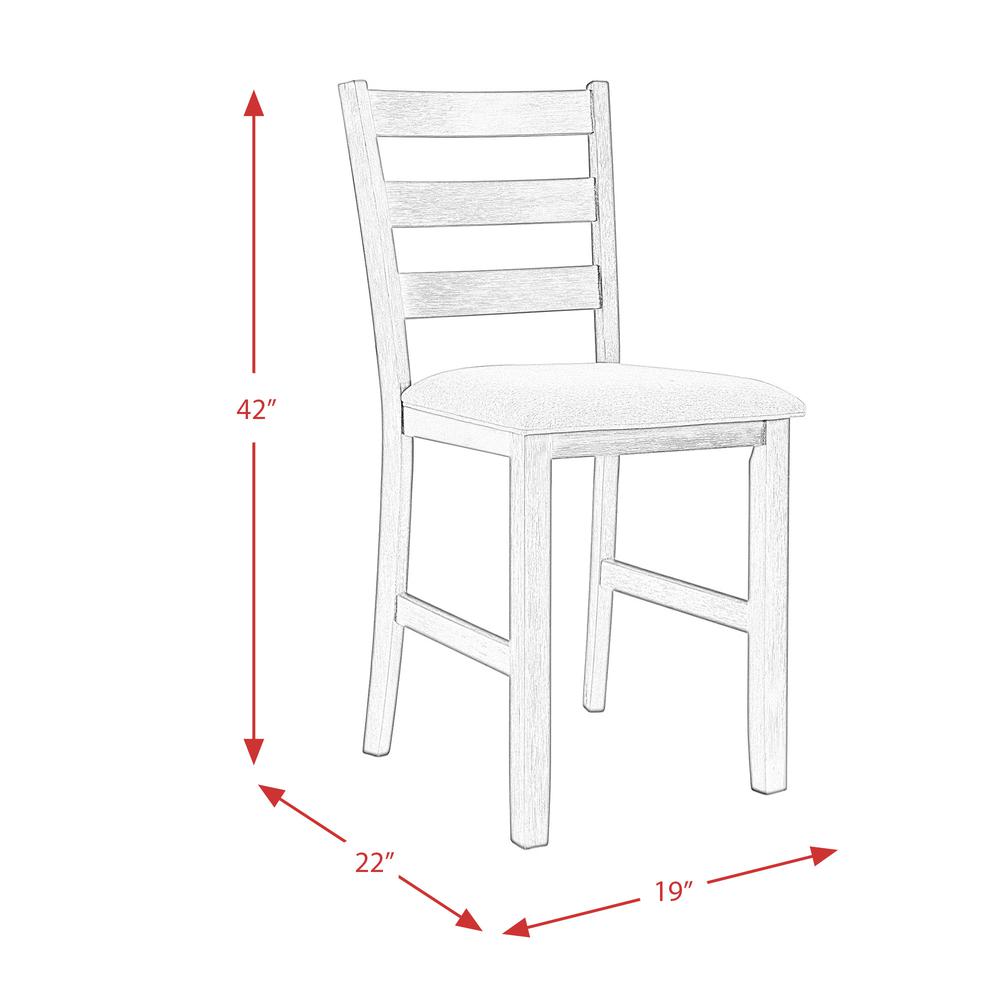 Kona Gray 5PC Counter Height Dining Set-Table & Four Chairs. Picture 10