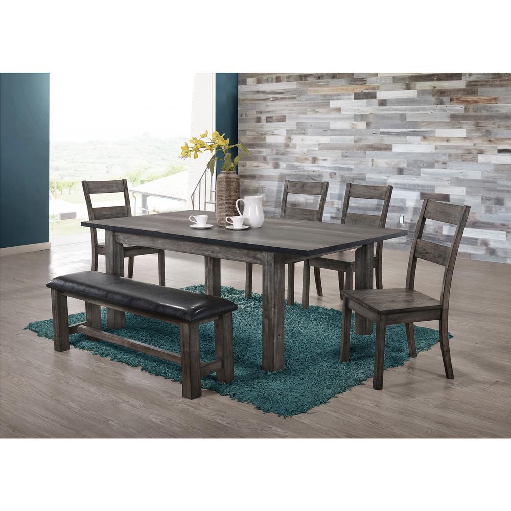 Grayson Bench w. PU Padded Seat. Picture 3