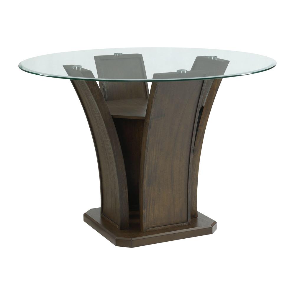 Simms Round Counter Height Dining Table in Walnut. Picture 1