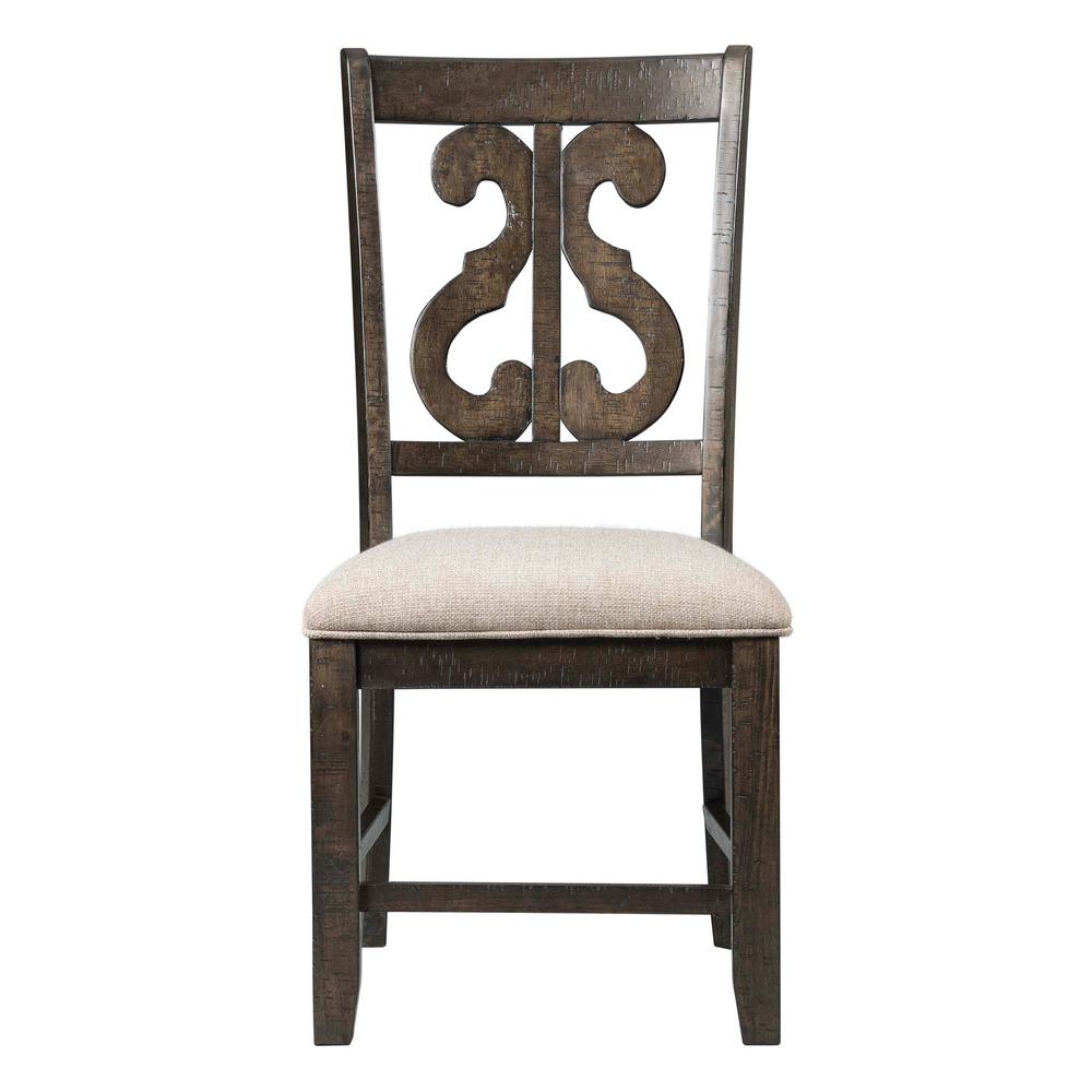 Stanford Wooden Swirl Back Side Chair Set. Picture 2