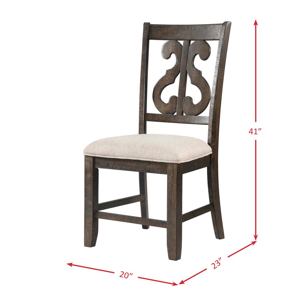 Stanford Wooden Swirl Back Side Chair Set. Picture 9