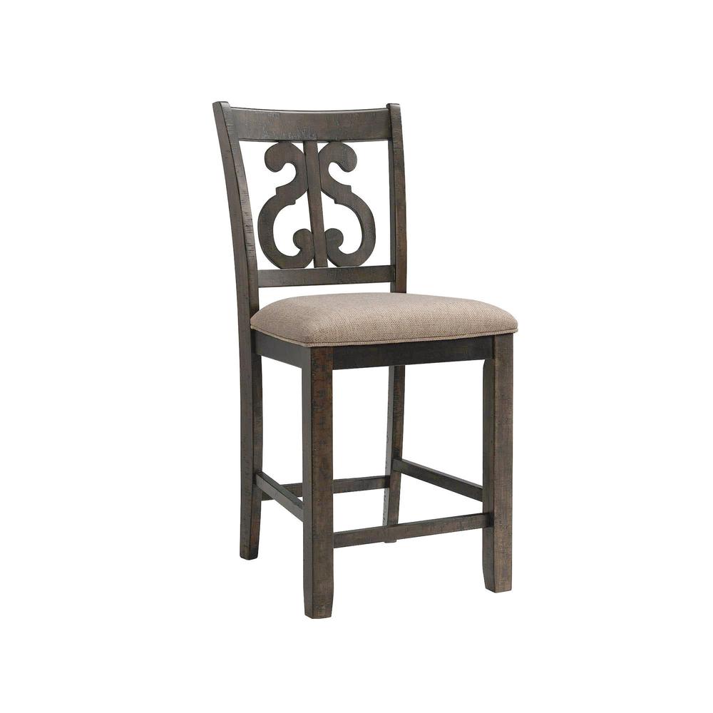Stanford Counter Height 9PC Dining Set-Table & Eight Swirl Back Chairs. Picture 14