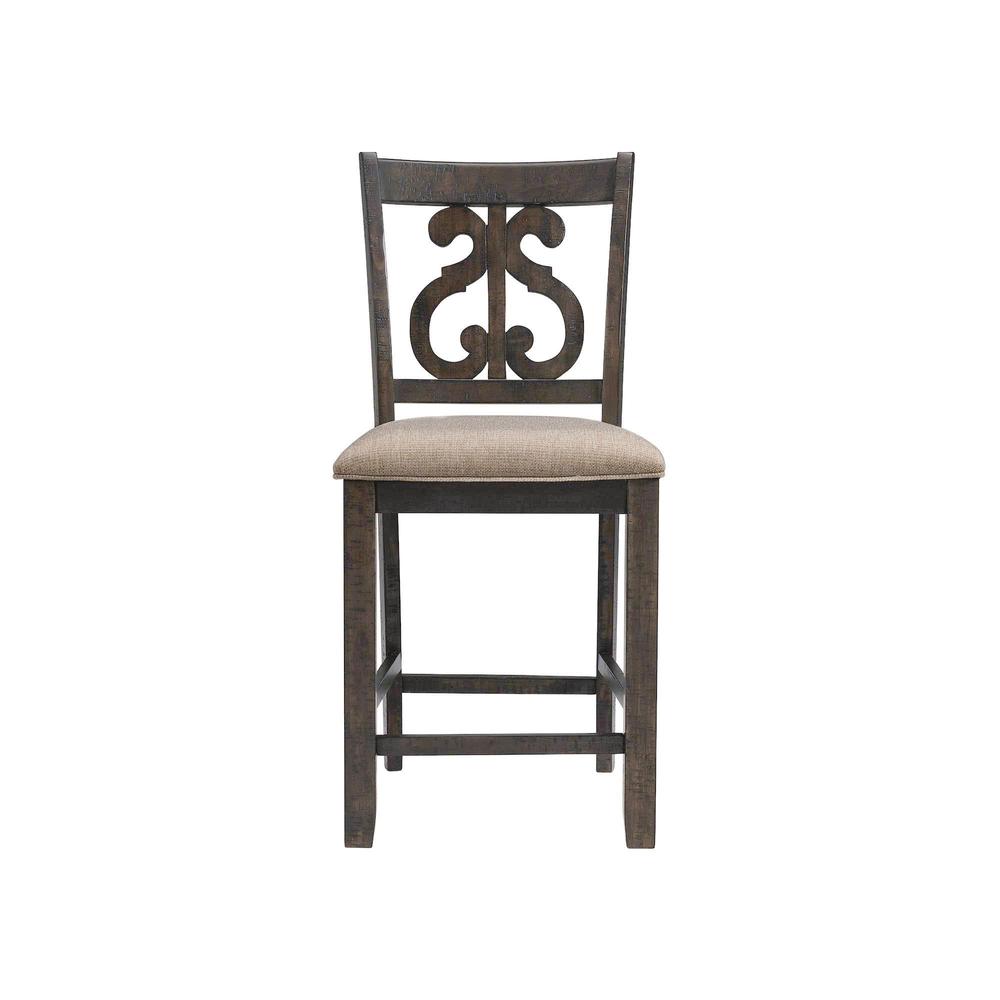Stanford Counter Height 9PC Dining Set-Table & Eight Swirl Back Chairs. Picture 15