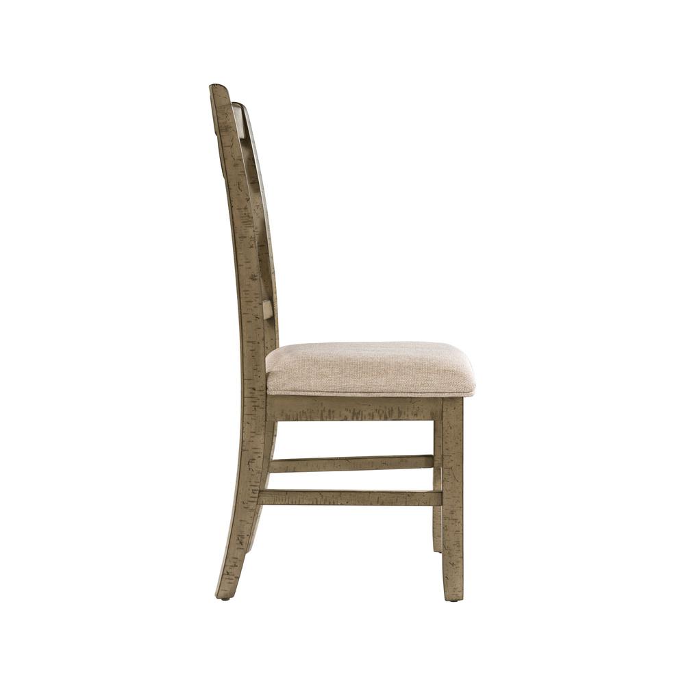 Taupe/Grey Wooden Swirl Back Side Chair Set. Picture 6