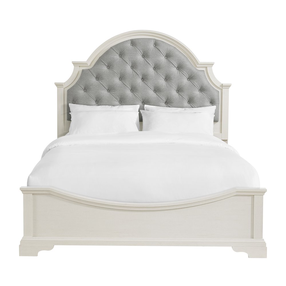 Ulysses Youth Queen UPH Bed in White. Picture 2