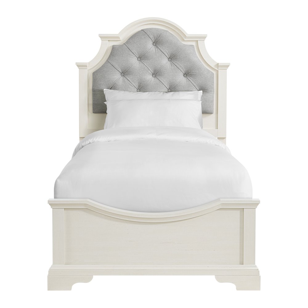Ulysses Youth Twin UPH Bed in White. Picture 2