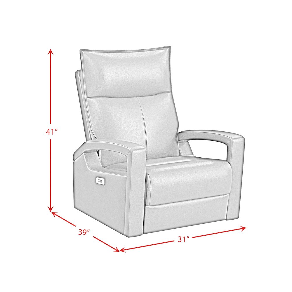 Barnard P1 Recliner with Glider and Swivel in Del Mar Cream. Picture 11
