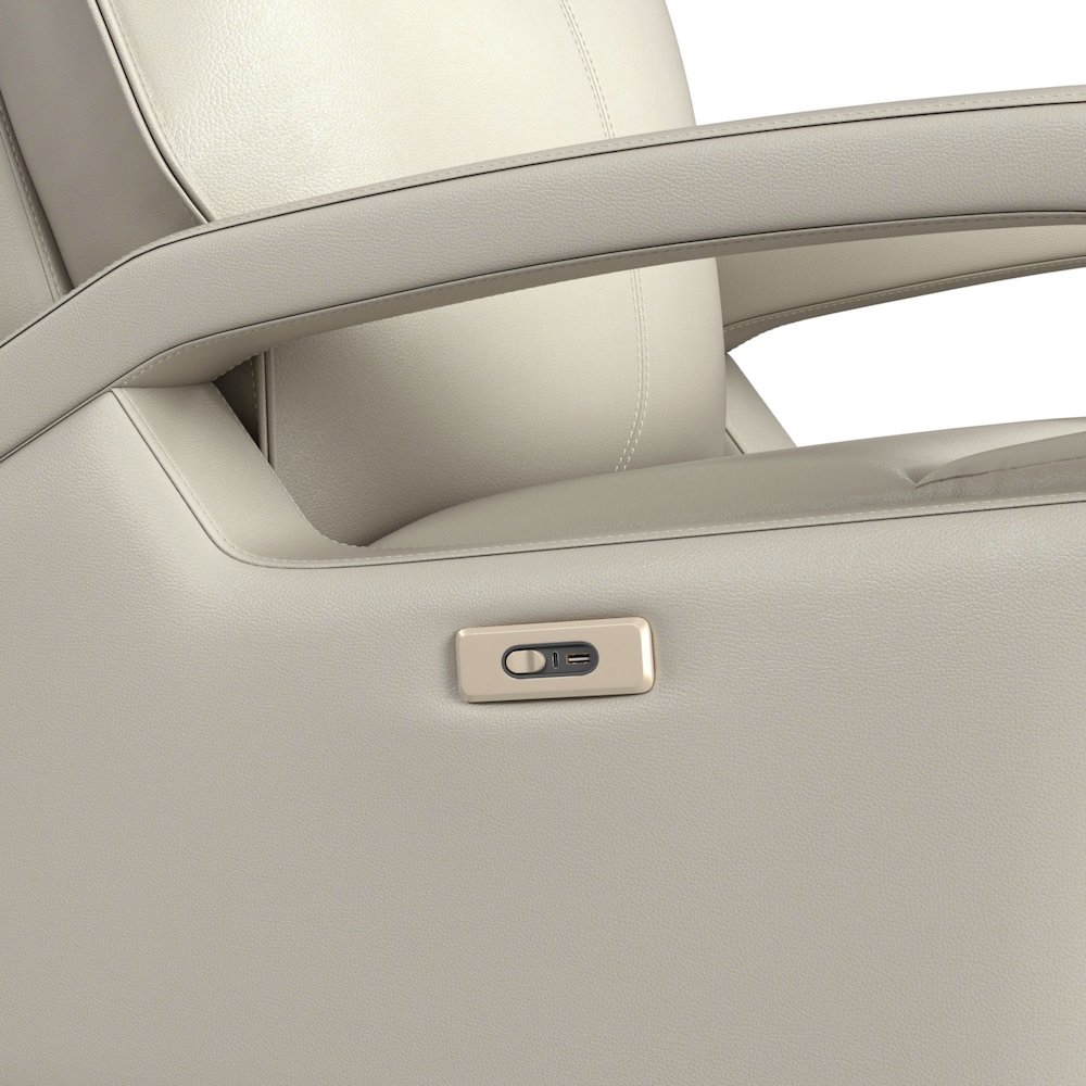 Barnard P1 Recliner with Glider and Swivel in Del Mar Cream. Picture 9