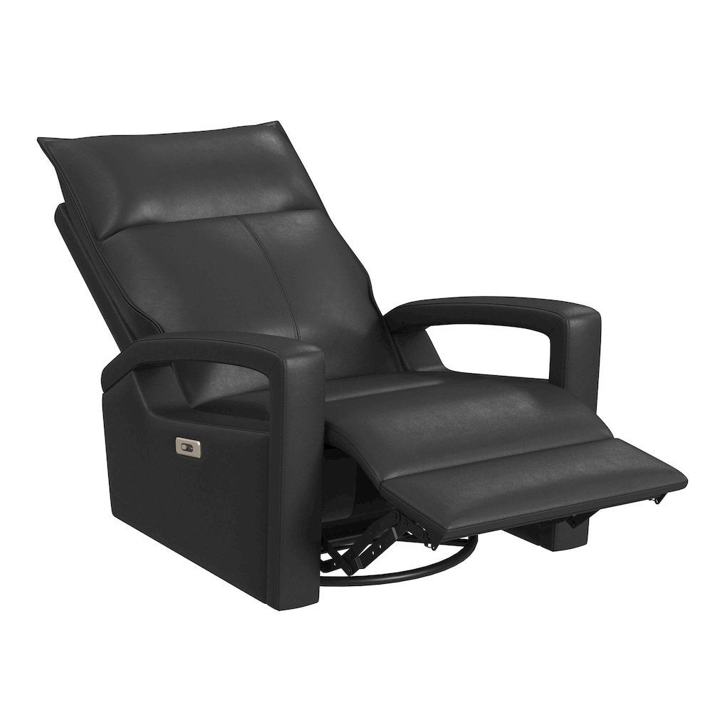 Barnard P1 Recliner with Glider and Swivel in Del Mar Grey. Picture 4