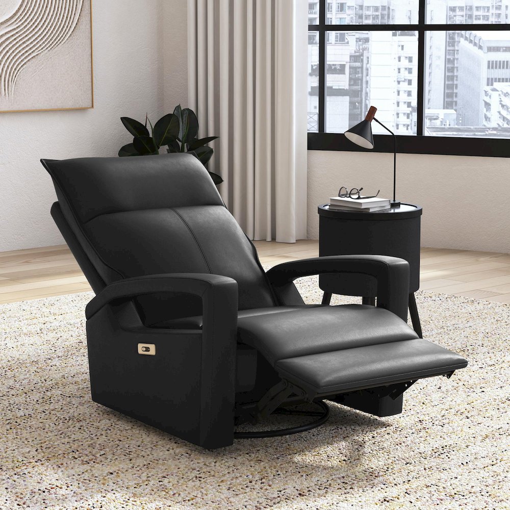 Barnard P1 Recliner with Glider and Swivel in Del Mar Grey. Picture 3